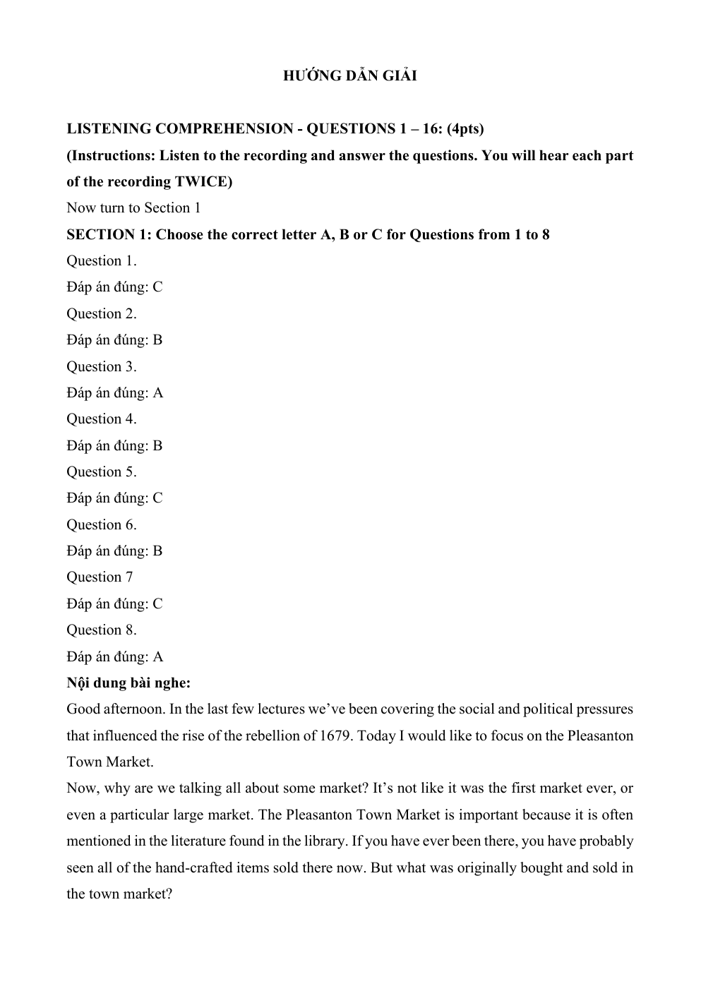 Đề minh họa Tiếng Anh vào lớp 10 Đồng Tháp (Chuyên) năm 2026