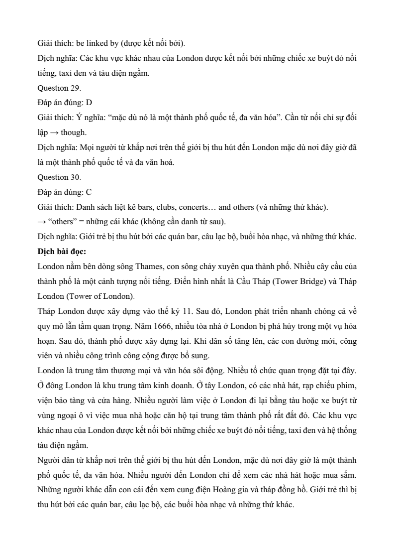 Đề minh họa Tiếng Anh vào lớp 10 Đồng Tháp năm 2026