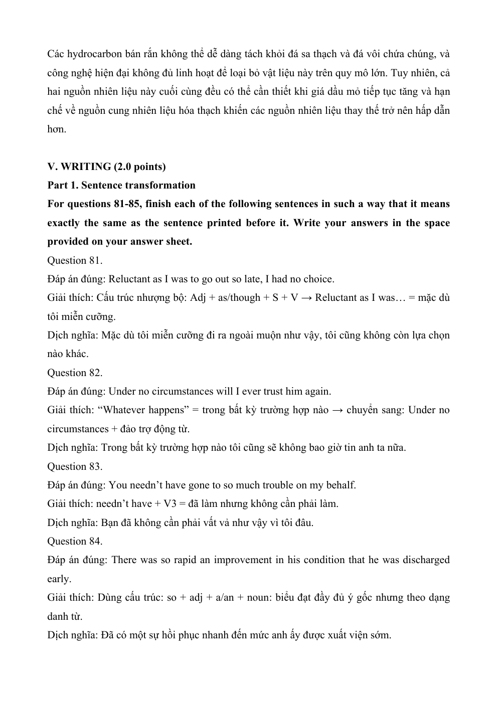 Đề minh họa Tiếng Anh vào lớp 10 Phú Thọ (Chuyên) năm 2026