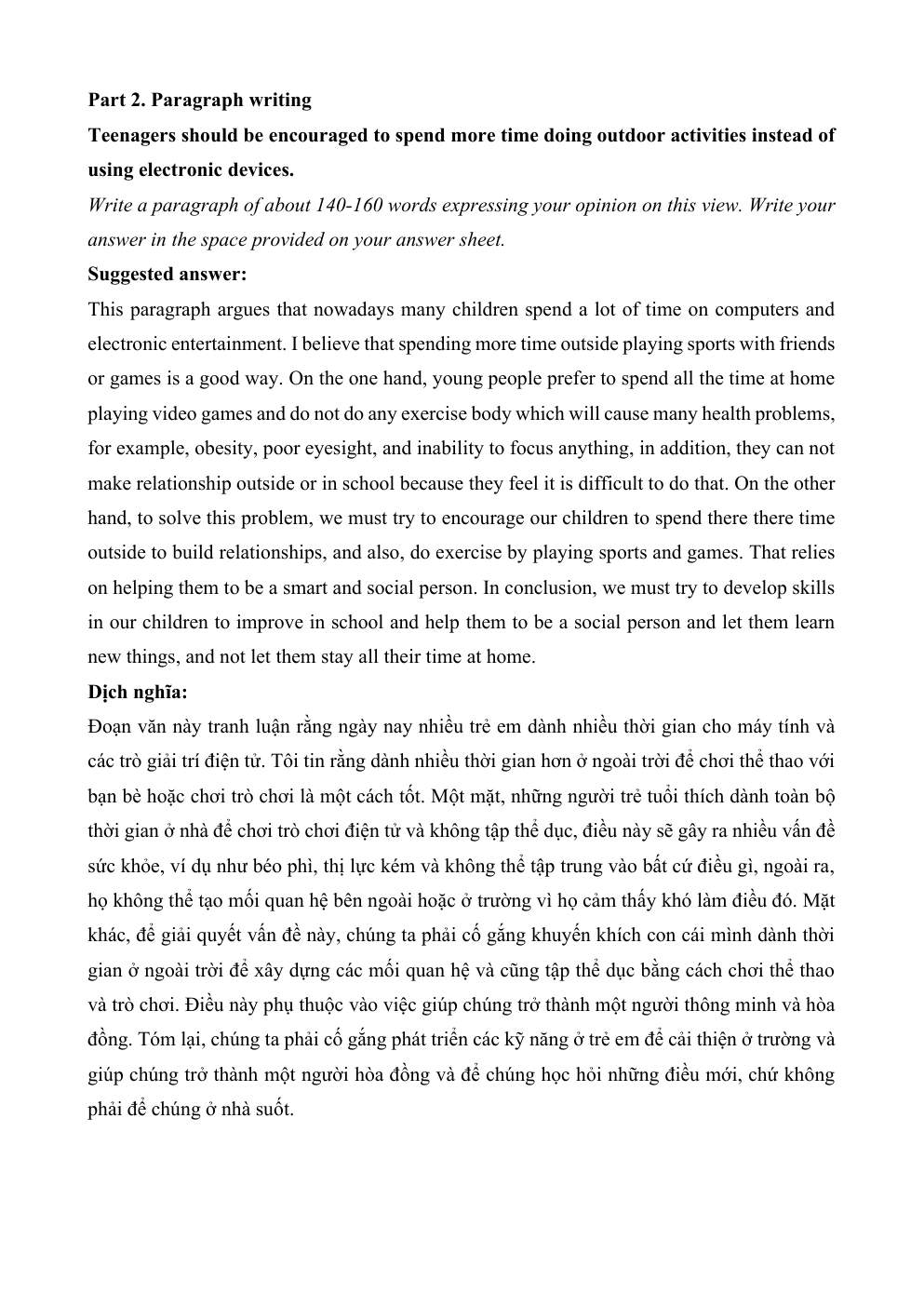 Đề minh họa Tiếng Anh vào lớp 10 Phú Thọ (Chuyên) năm 2026