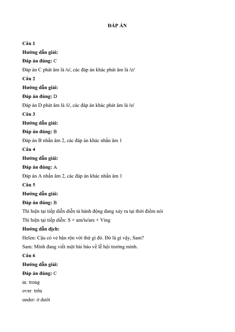 Đề minh họa Tiếng Anh vào lớp 10 Tp.HCM năm 2026