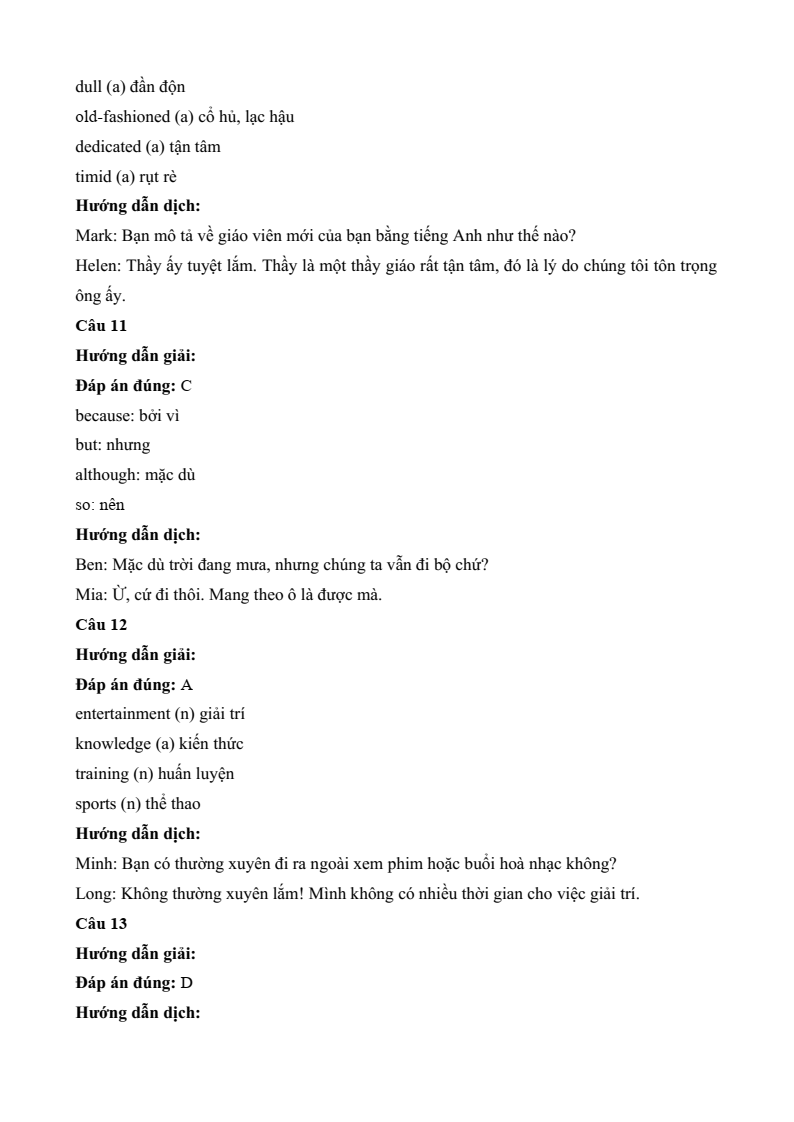 Đề minh họa Tiếng Anh vào lớp 10 Tp.HCM năm 2026