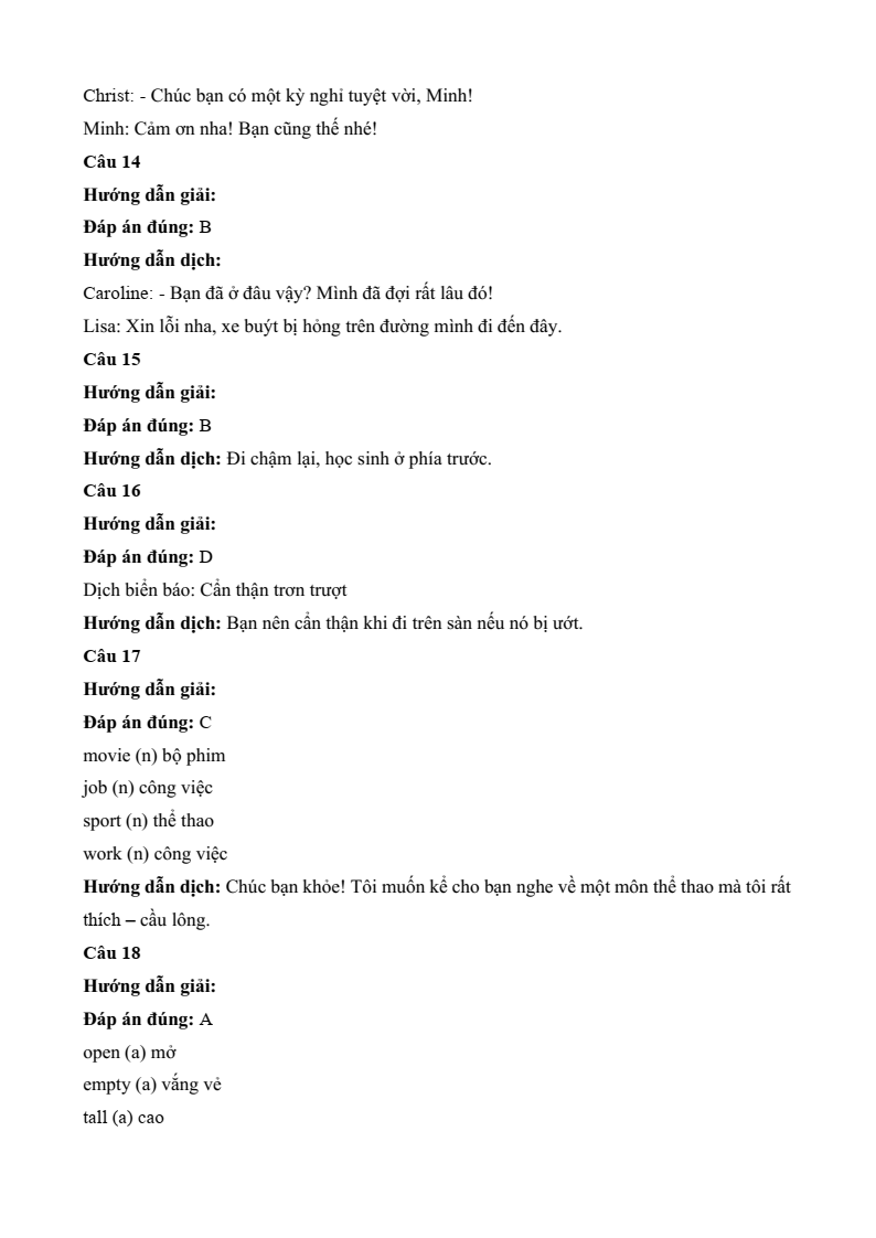 Đề minh họa Tiếng Anh vào lớp 10 Tp.HCM năm 2026