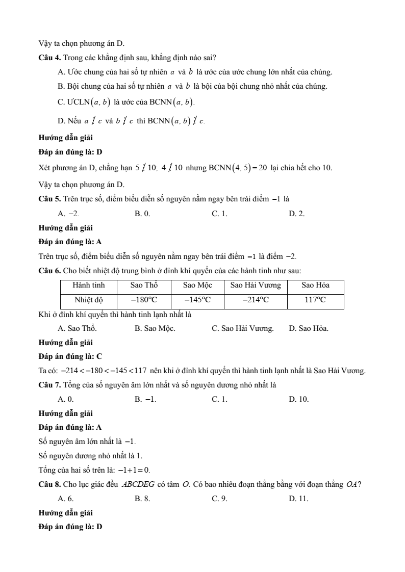 25 Đề thi Cuối kì 1 Toán 6 Chân trời sáng tạo năm 2025 (có đáp án)