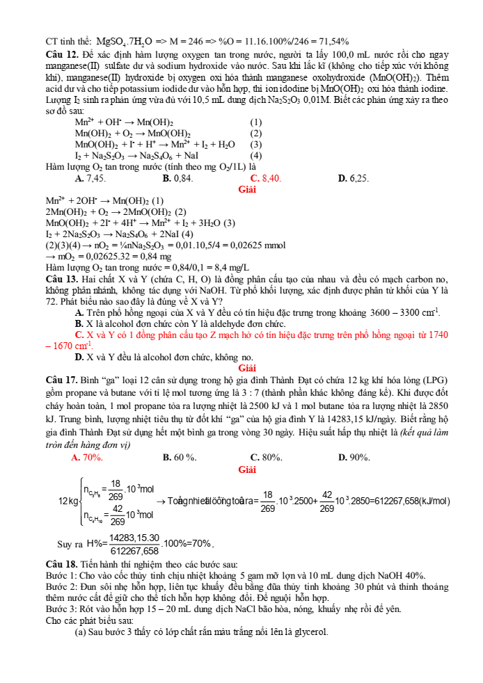 Đề thi học sinh giỏi Hóa học 12 Cụm 09 trường THPT (Phú Thọ) năm 2025-2026