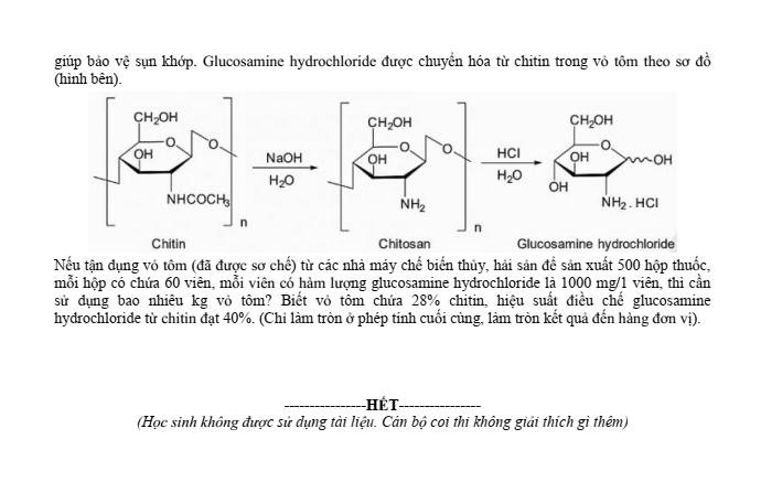 Đề thi học sinh giỏi Hóa học 12 Sở GD&ĐT Bắc Ninh năm 2025