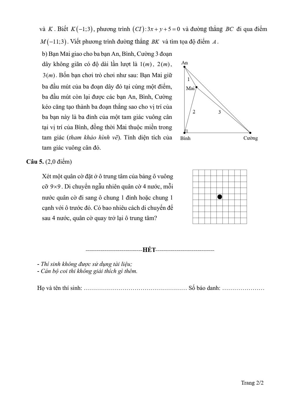 Đề thi học sinh giỏi Toán 10 sở GD&ĐT Hà Tĩnh năm 2024-2025