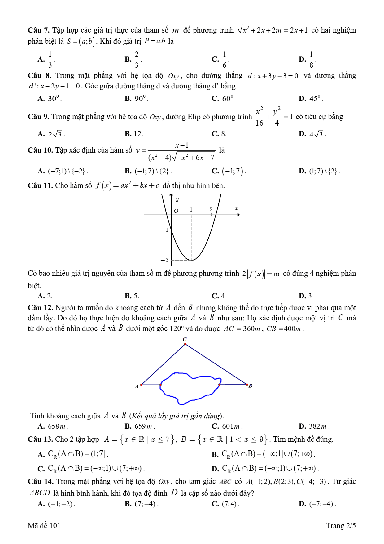 Đề thi học sinh giỏi Toán 10 trường THPT Bố Hạ (Bắc Giang) năm 2024-2025
