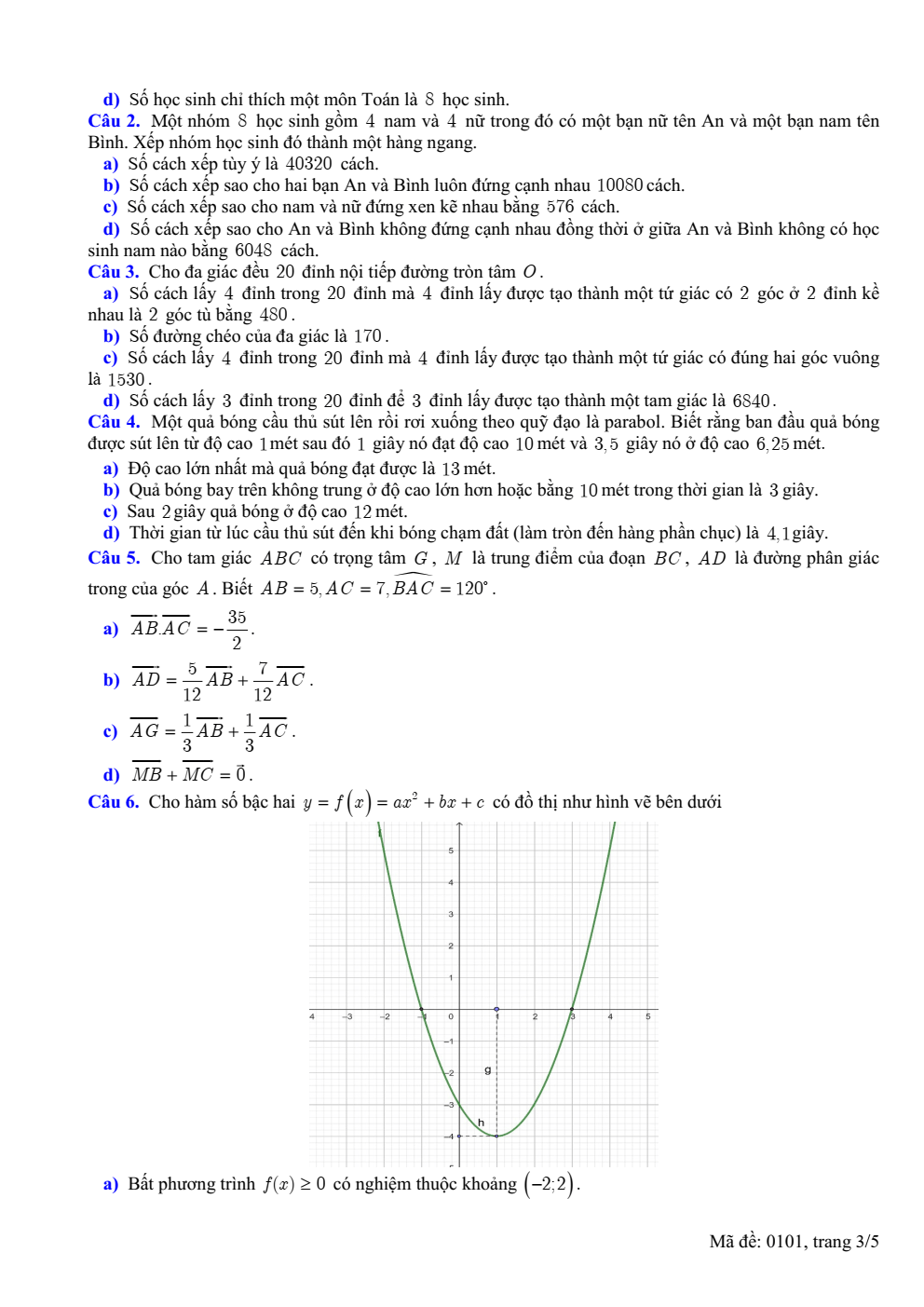 Đề thi học sinh giỏi Toán 10 trường THPT Thuận Thành 1 (Bắc Ninh) năm 2025-2026