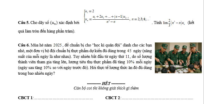 Đề thi học sinh giỏi Toán 11 Cụm trường THPT (Bắc Ninh) năm 2025-2026