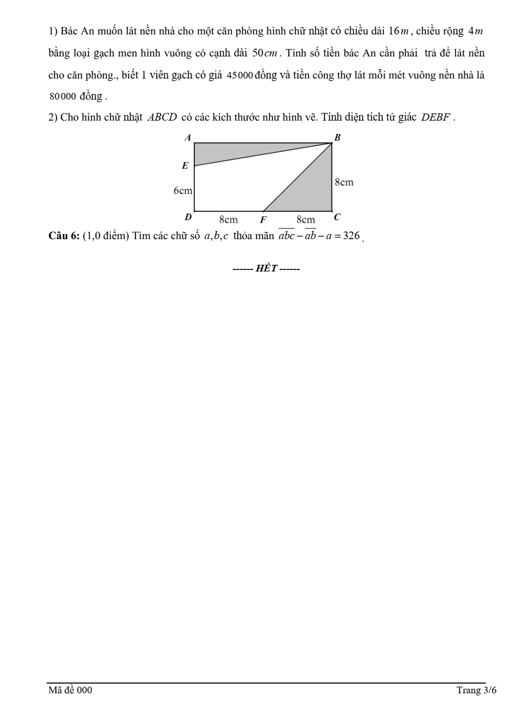 Đề thi học sinh giỏi Toán 6 trường THCS TT Đồi Ngô (Bắc Ninh) năm 2025-2026