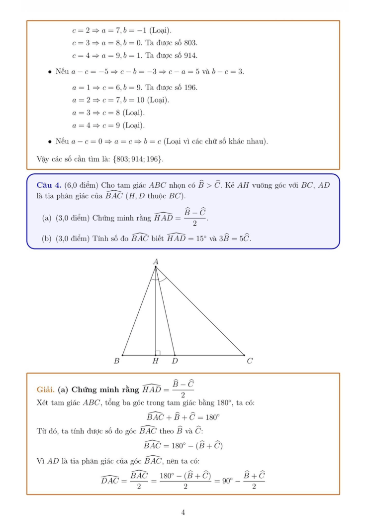 Đề thi học sinh giỏi Toán 7 trường THCS Nguyễn Tri Phương (Huế) năm 2025-2026