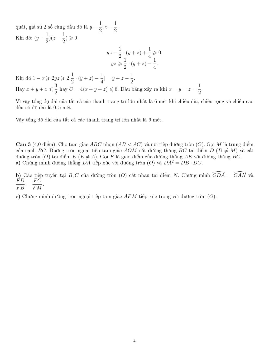 Đề thi học sinh giỏi Toán 9 sở GD&ĐT Phú Thọ năm 2025-2026