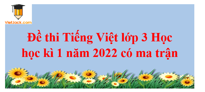 Đề thi Tiếng Việt lớp 3 Học học kì 1 năm 2024 có ma trận (20 đề)