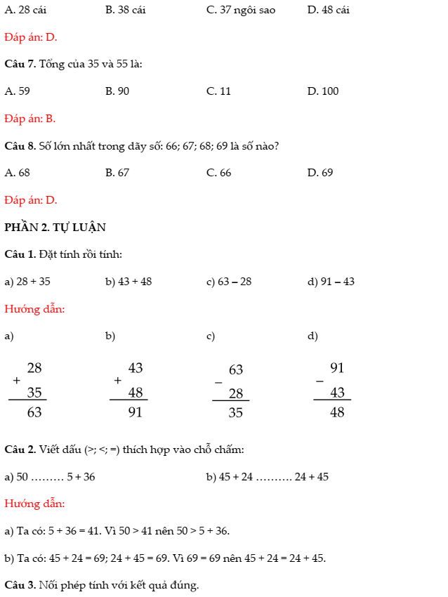 30+ Đề thi Toán lớp 2 Học kì 1 Kết nối tri thức năm 2025 tải nhiều nhất