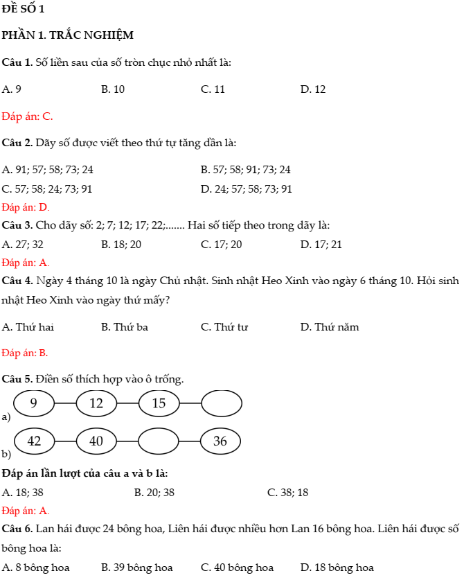 30+ Đề thi Toán lớp 2 Học kì 1 Kết nối tri thức năm 2025 tải nhiều nhất