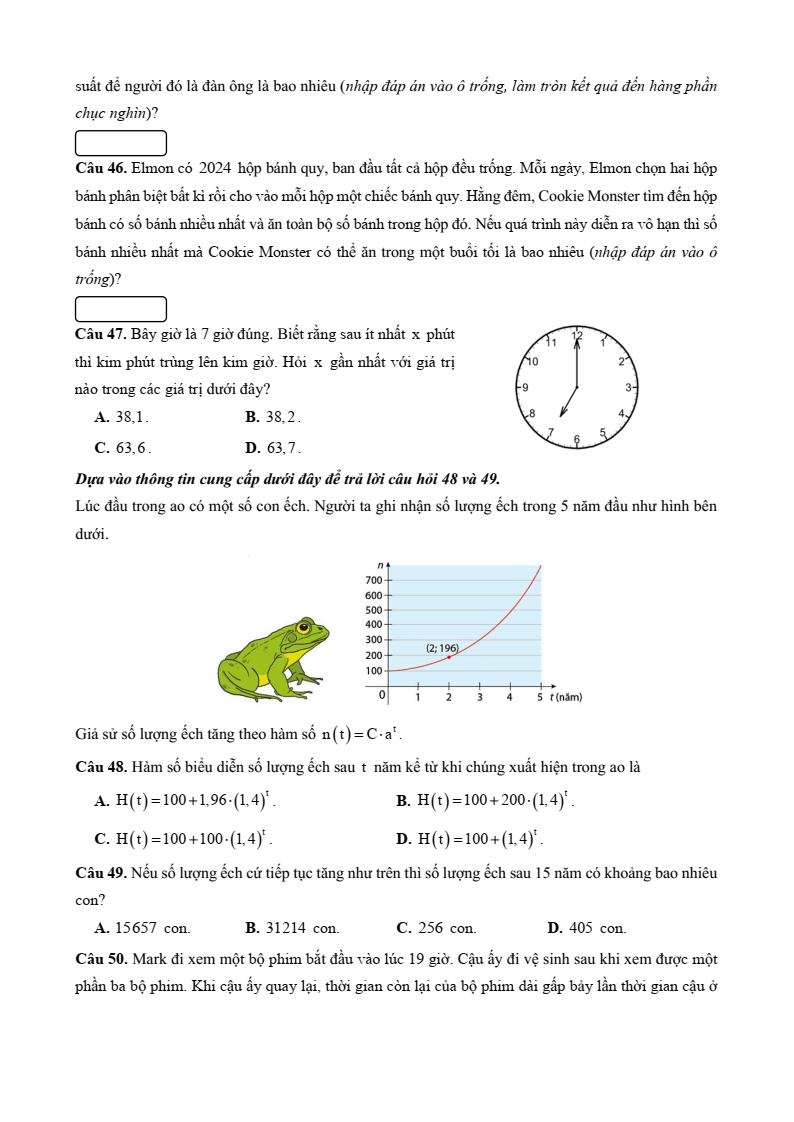 Ôn thi ĐGNL, ĐGTD) Chuyên đề: Một số câu hỏi trích trong các đề thi tham khảo