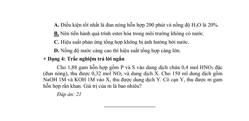 Đề minh họa ĐGNL Đại học Cần thơ môn Hóa học