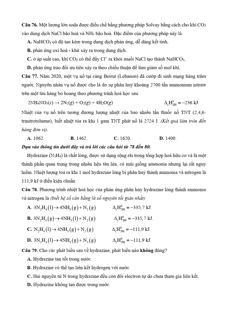 5+ Đề thi ĐGNL Bộ Công an môn Hóa học (có lời giải)
