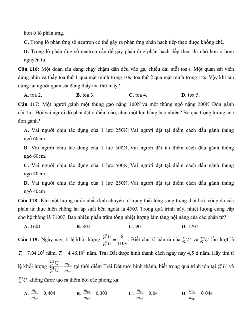 10+ Đề thi ĐGNL Bộ Quốc phòng phần Khoa học môn Vật Lí (có lời giải)