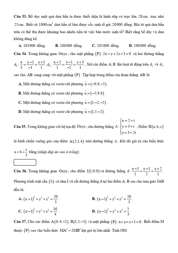 10+ Đề thi ĐGNL Bộ Quốc phòng phần Toán học và xử lý số liệu (có lời giải)