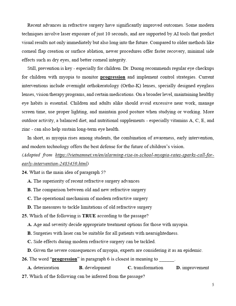 5+ Đề thi ĐGNL Đại học Sư phạm Hà Nội môn Tiếng Anh (có lời giải)