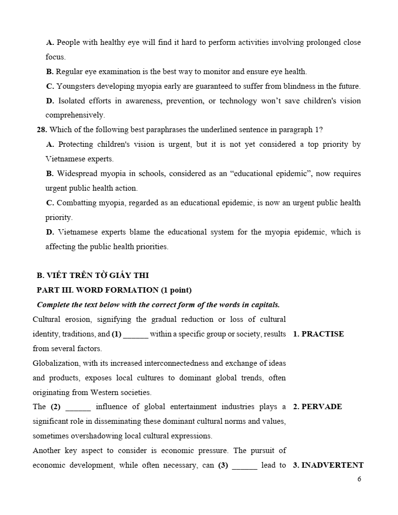 5+ Đề thi ĐGNL Đại học Sư phạm Hà Nội môn Tiếng Anh (có lời giải)