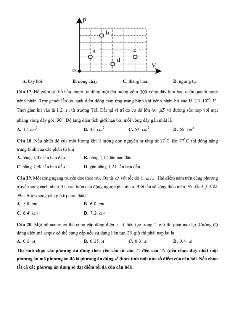 5+ Đề thi ĐGNL Đại học Sư phạm Tp.HCM môn Vật lí (có lời giải)