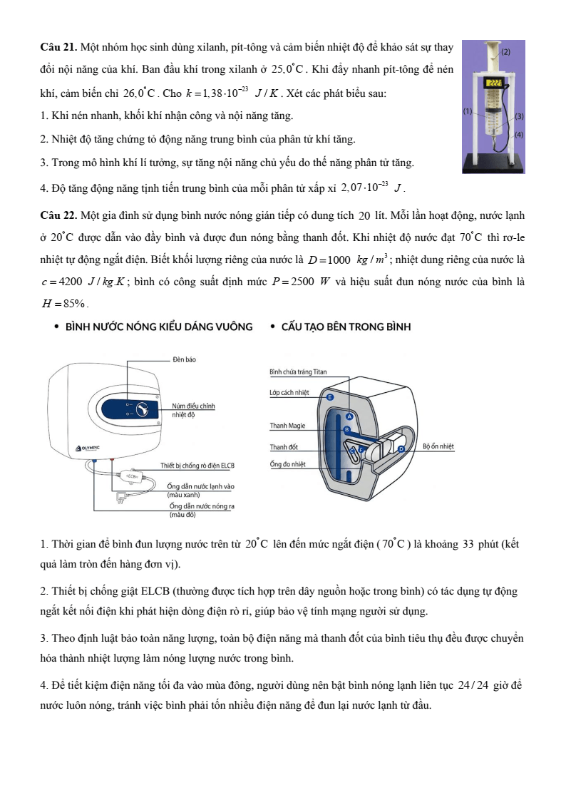 5+ Đề thi ĐGNL Đại học Sư phạm Tp.HCM môn Vật lí (có lời giải)