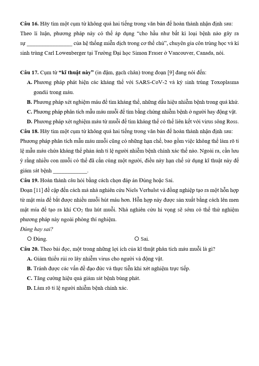 30+ Đề thi ĐGTD ĐHBK Hà Nội TSA phần Tư duy đọc hiểu (có lời giải)