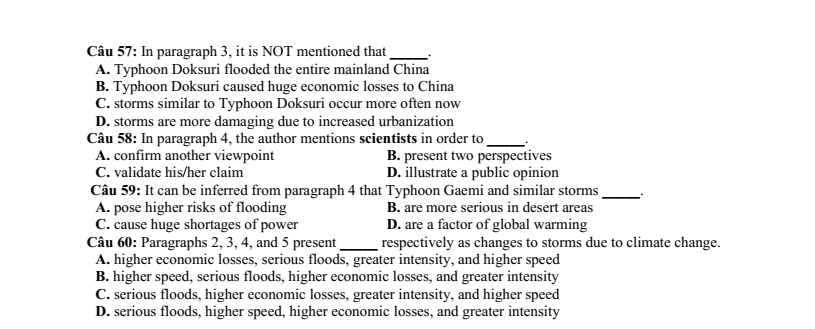 Đề thi mẫu ĐGNL ĐHQG Tp.HCM năm 2026