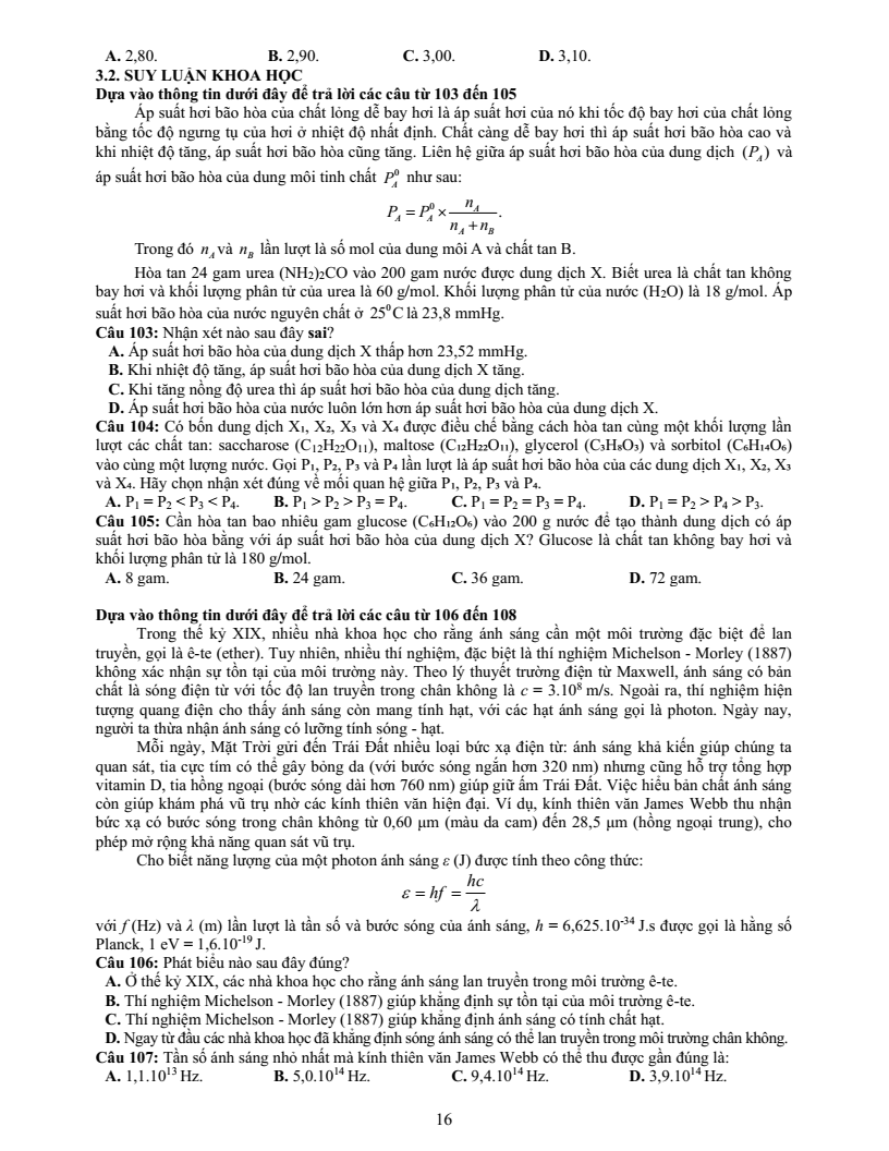 Đề thi mẫu ĐGNL ĐHQG Tp.HCM năm 2026