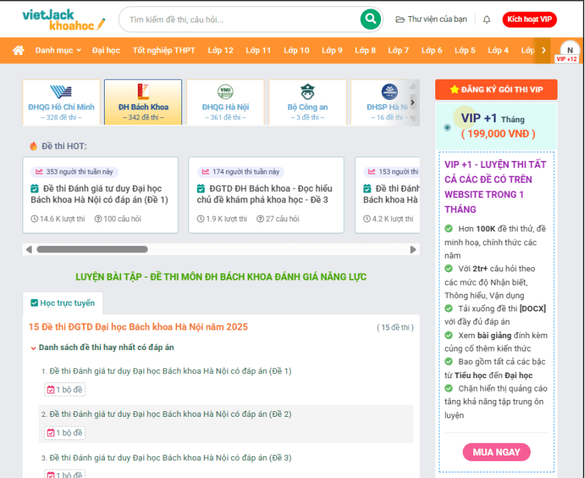 Hướng dẫn đăng ký tài khoản Đánh giá tư duy TSA 2026