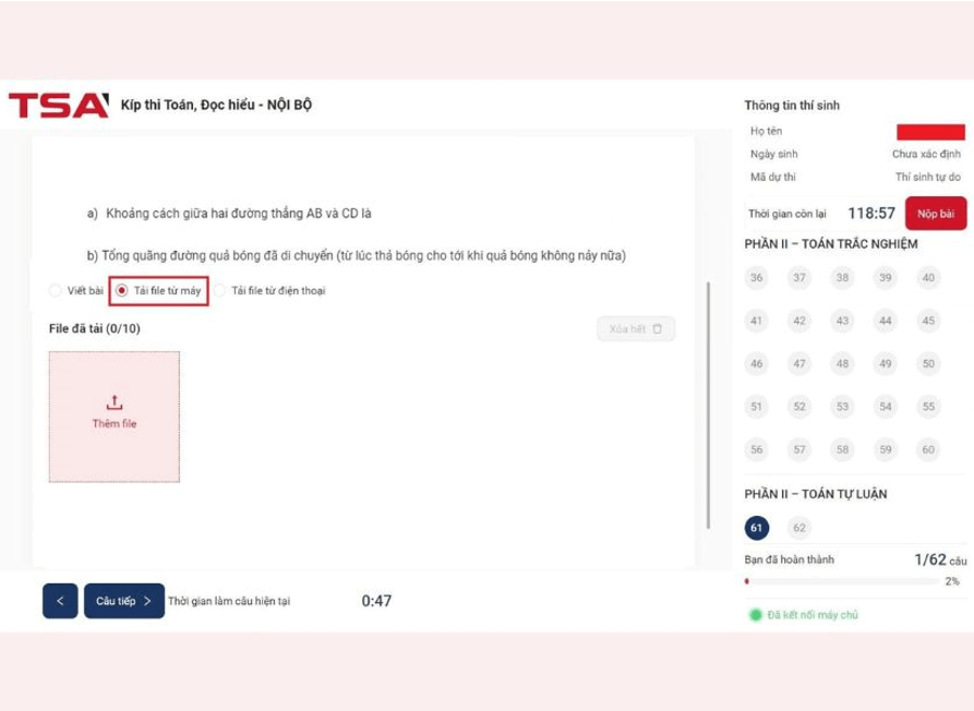 Hướng dẫn thi Đánh giá tư duy online năm 2026 và bí kíp đạt điểm cao (ảnh 7)