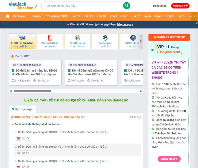 Những lưu ý quan trọng khi đăng ký ca thi HSA 2026