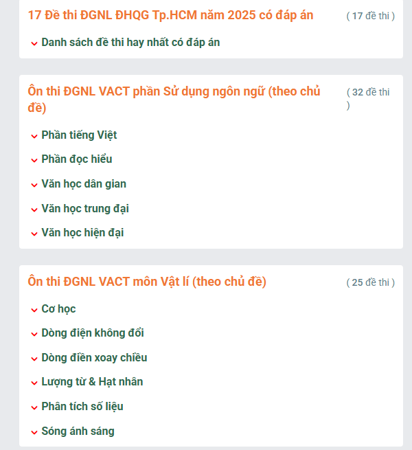 Tổng quan chung về kỳ thi Đánh giá năng lực VACT