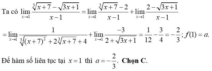 (Ôn thi ĐGNL, ĐGTD) Tính liên tục của hàm số