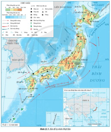 Xác định bốn đảo lớn của Nhật Bản trên bản đồ (ảnh 1)