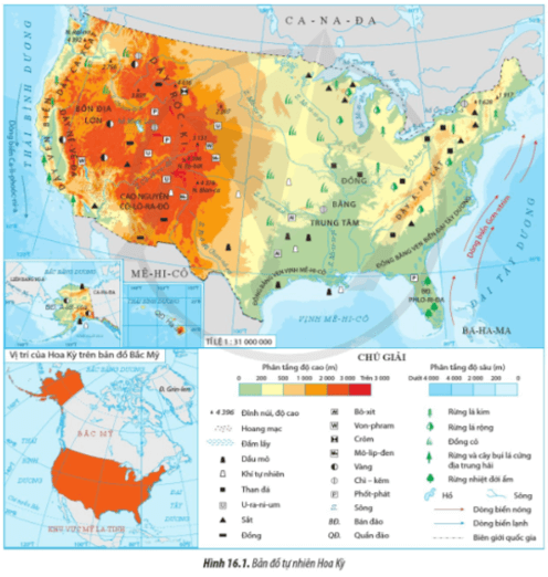 Trình bày về điều kiện tự nhiên và tài nguyên thiên nhiên của Hoa Kỳ (ảnh 2)
