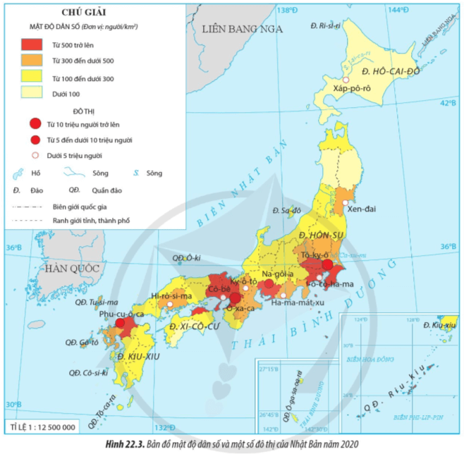 Lý thuyết Địa Lí 11 Cánh diều Bài 22: Vị trí địa lí, điều kiện tự nhiên và dân cư, xã hội Nhật Bản