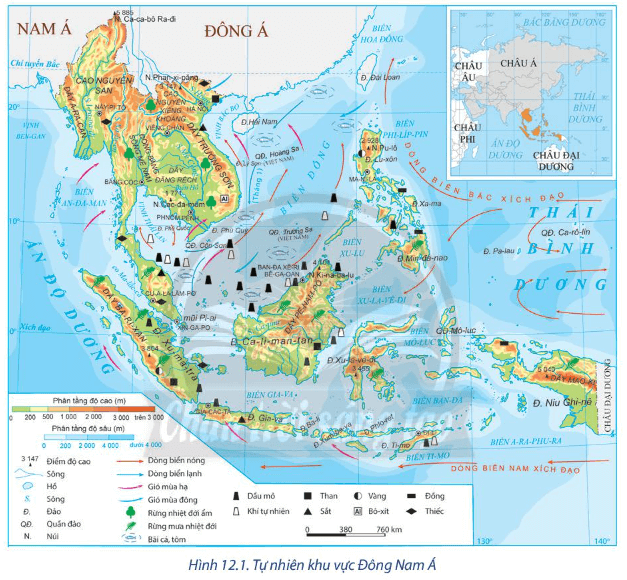 Lý thuyết Địa Lí 11 Chân trời sáng tạo Bài 12: Tự nhiên, dân cư, xã hội và kinh tế Đông Nam Á