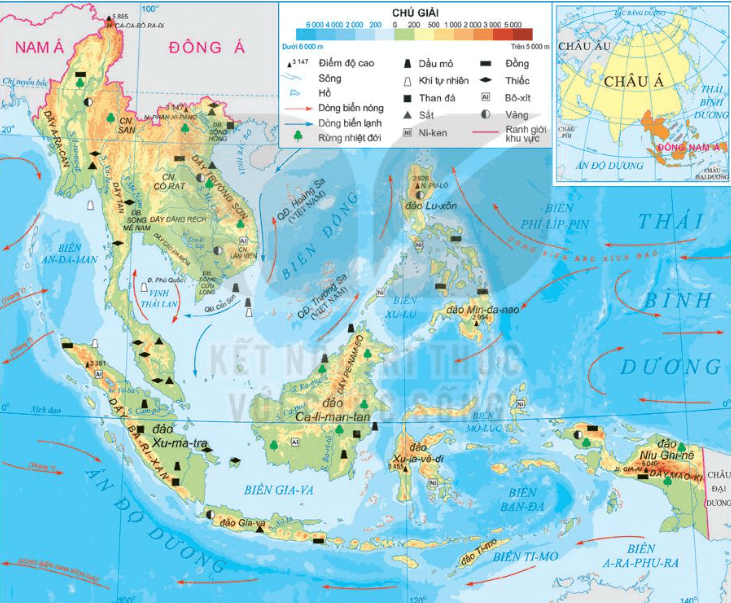 Dựa vào thông tin mục II và hình 11.1 hãy trình bày đặc điểm tự nhiên và tài nguyên thiên nhiên khu vực Đông Nam Á
