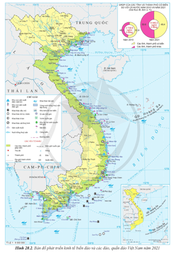 Lý thuyết Địa Lí 12 Cánh diều Bài 28: Phát triển kinh tế và đảm bảo an ninh quốc phòng ở Biển Đông và các đảo, quần đảo