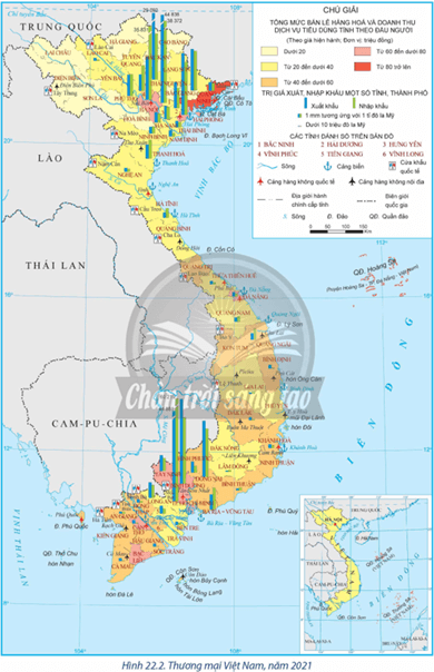 Lý thuyết Địa Lí 12 Chân trời sáng tạo Bài 22: Thương mại và du lịch