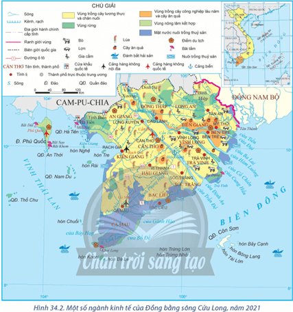 Lý thuyết Địa Lí 12 Chân trời sáng tạo Bài 34: Sử dụng hợp lí tự nhiên để phát triển kinh tế ở Đồng bằng sông Cửu Long