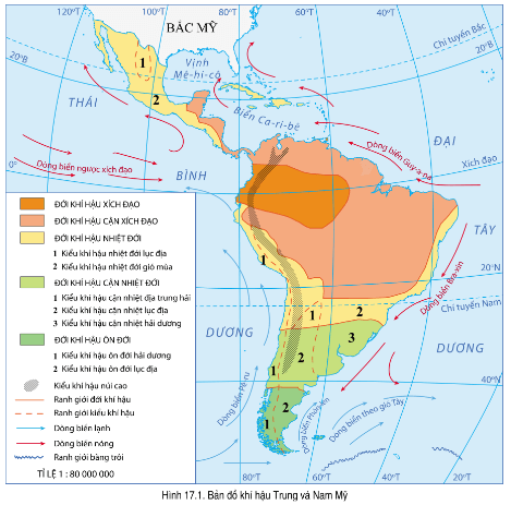 Lý thuyết Địa Lí 7 Cánh diều Bài 17: Đặc điểm tự nhiên Trung và Nam Mỹ