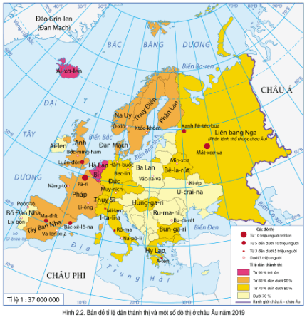Lý thuyết Địa Lí 7 Cánh diều Bài 2: Đặc điểm dân cư, xã hội châu Âu