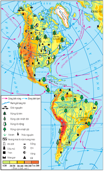 Lý thuyết Địa Lí 7 Chân trời sáng tạo Bài 13: Phát kiến ra châu Mỹ, vị trí địa lí và phạm vi châu Mỹ