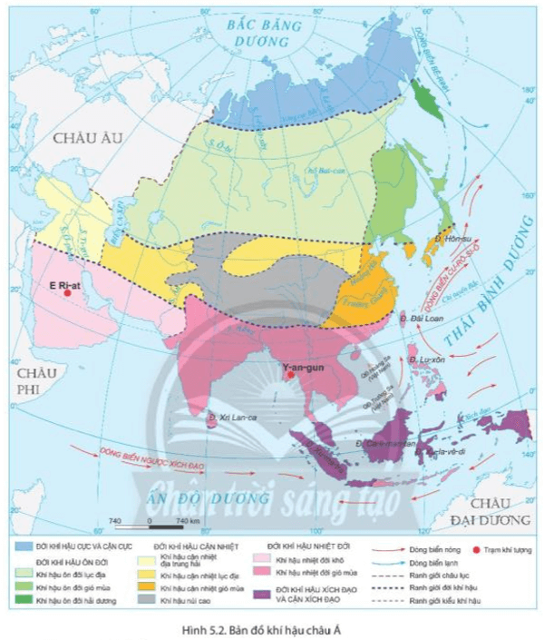 Lý thuyết Địa Lí 7 Chân trời sáng tạo Bài 5: Thiên nhiên châu Á