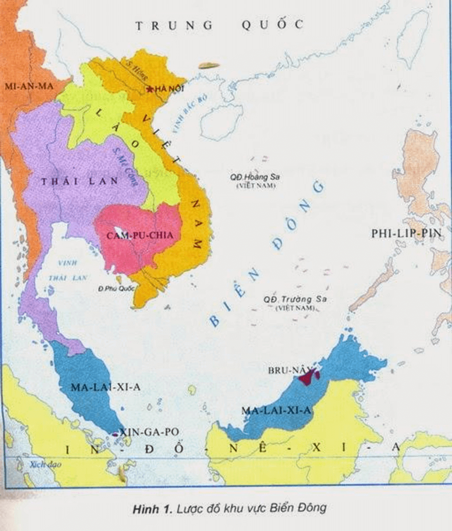 Lý thuyết Địa Lí 8 Chân trời sáng tạo Bài 14: Vị trí địa lí Biển Đông, các vùng biển của Việt Nam